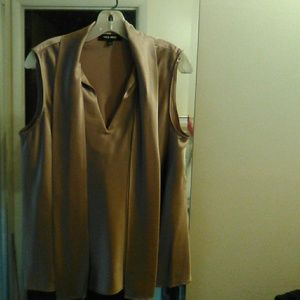 Nine West  L gold sleeveless blouse